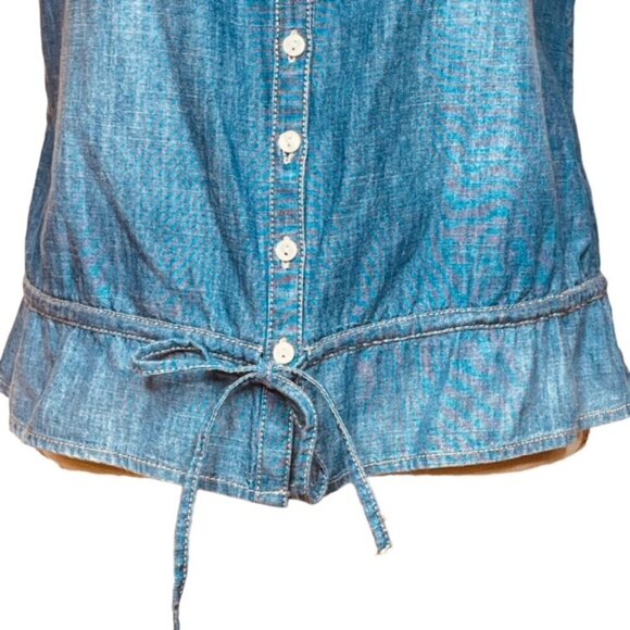 LUCKY BRAND Denim Button Up Top, Size Medium - NWT - Picture 3 of 7